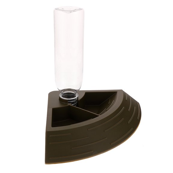 WEAVILUX Corner Reptile Feeding and Water Bowl Automatic Dispenser for Lizards and Turtles