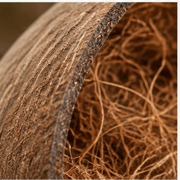WEAVILUX Light Brown Coconut Hideaway Hut for Small Birds and Cage Decor