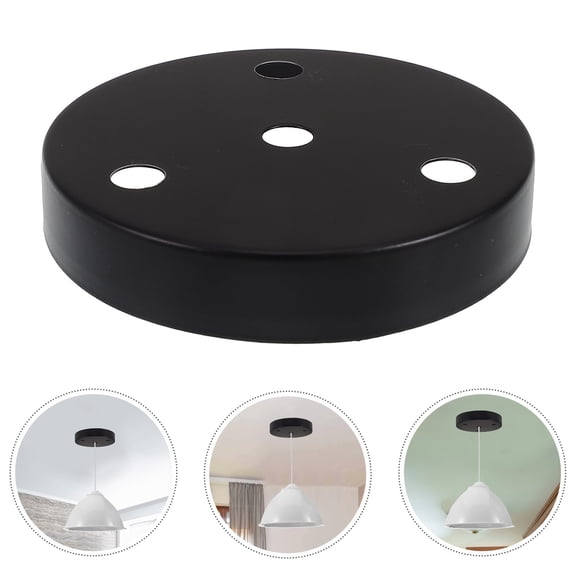WEAVILUX Round Black Ceiling Light Mounting Plate for Home Dining Room Lighting
