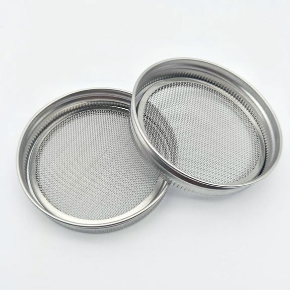 WEAVILUX Stainless Steel Sprouting Lids for Wide Mouth Jars, Easy Rinse, Growing Accessories