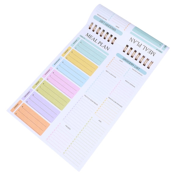 WEAVILUX Family Meal Planner Book with Weekly Menu and Grocery List Notepad