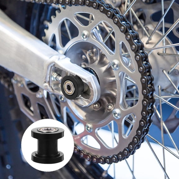 WEAVILUX Motorcycle Chain Guide Roller with Anti Slip Black Wheel for Stable Chain Performance