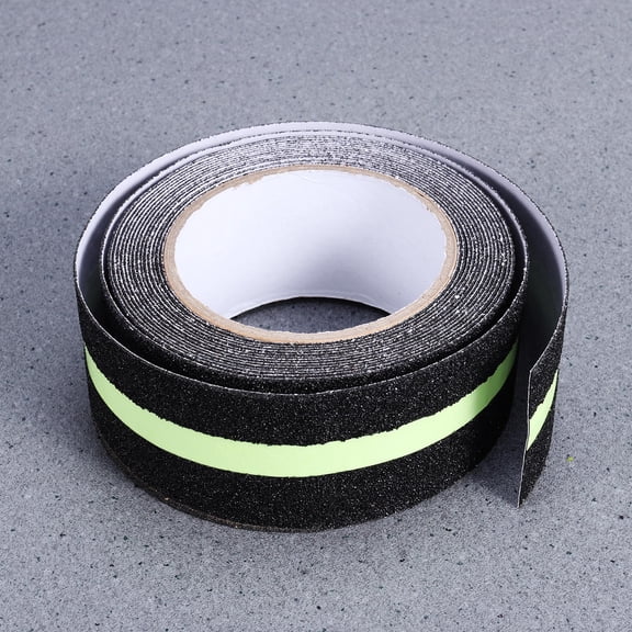 WEAVILUX Non Skid Tape Black Glow in The Dark 1Pack Improve Visibility for Stairs and Steps