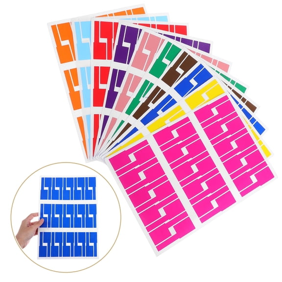 WEAVILUX Office Use Cable Identification Tags Assorted Colors Writable and Printable Labels
