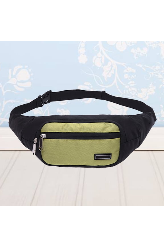 Black Outdoor Running Waist Bag with Front Pocket for Essential Storage and Hands-Free Convenience