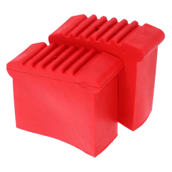 WEAVILUX Red Rubber Step Ladder Feet Covers Pair for Enhanced Load-Bearing Stability and Outdoor Safety Grip