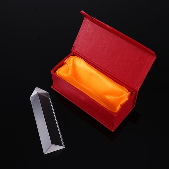 WEAVILUX Plated Silver Triangular Glass Prism for Teaching with Precise Cutting Color Separation and Durability