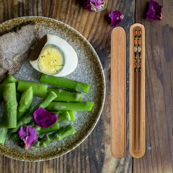WEAVILUX 1Pc Gift Wooden Chopsticks Box with Superior Wood and Good Workmanship