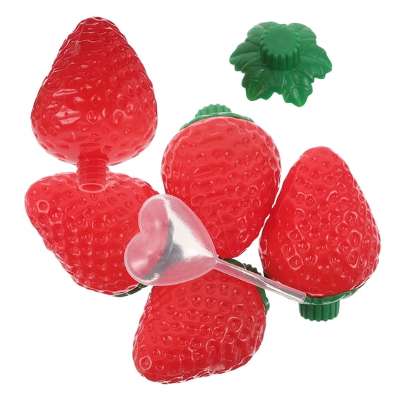 WEAVILUX Red Mini Squeeze Bottles for Condiments Portable and Leakproof Ideal for Daily Use Easy to Clean 5 Pack