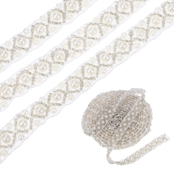 WEAVILUX Decorative Trim Gauze Trim for Curtains White 1Pack