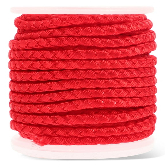 WEAVILUX Crafting Rope Rope Roll Red Polyester Cotton 1 Roll for Decorative Purposes