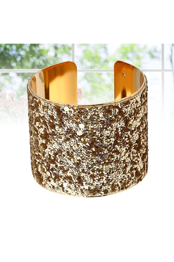 Sequin Wide Open Bangle 1Pack for Glamorous Nights