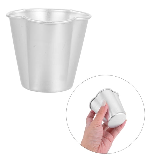 WEAVILUX Set of 6 Aluminum Alloy Pudding Molds for Baking, Dessert Making, Jelly, and Cups