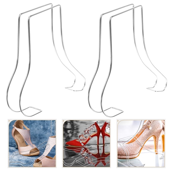 WEAVILUX Stainless Steel Shoe Shaper Heels Holder Stands for Sandals, 2 Pieces Shoe Organizer