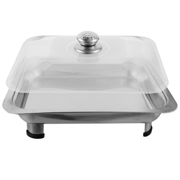 WEAVILUX Buffet Snack Tray Stainless Steel Silver 1Pack