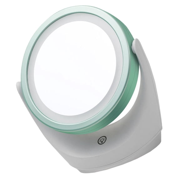 WEAVILUX LED Makeup Mirror with 1Pc Dimming Light and 360 Swivel for Bedroom Vanity and Dressing Table