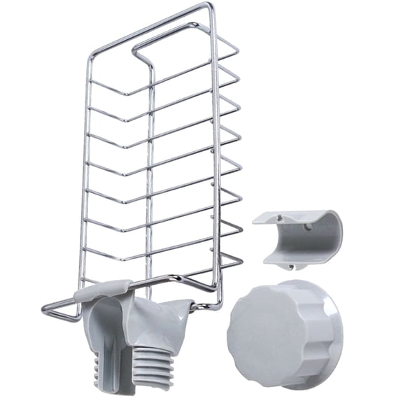 WEAVILUX Stainless Steel Kitchen Sink Sponge Holder and Organizer, Multipurpose Storage for Dish Brush, Soap, and Cleaning Tools