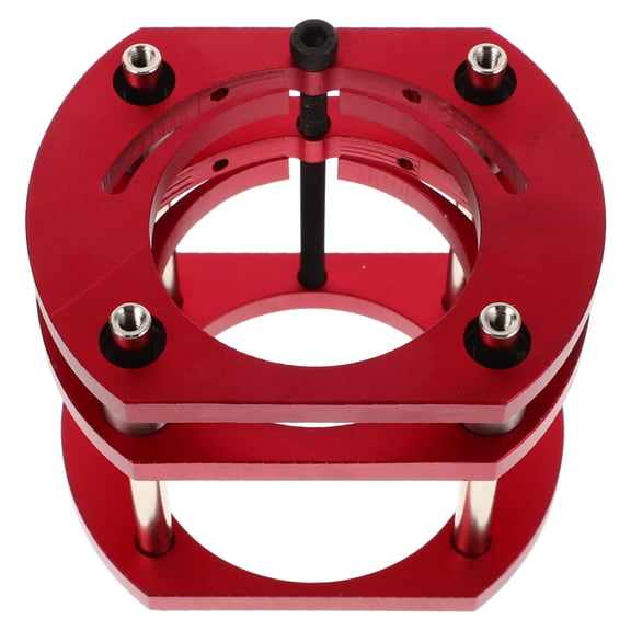WEAVILUX Red Aluminum Router Base with Stable Design and Adjustable Height for Precise Tenoning and Chamfering Work