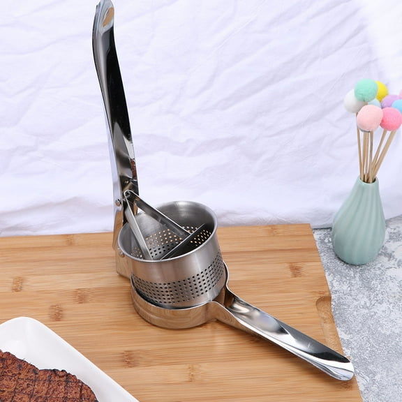 WEAVILUX Stainless Steel Potato Masher and Fruit Squeezer, 1 Piece for Home Kitchen Use