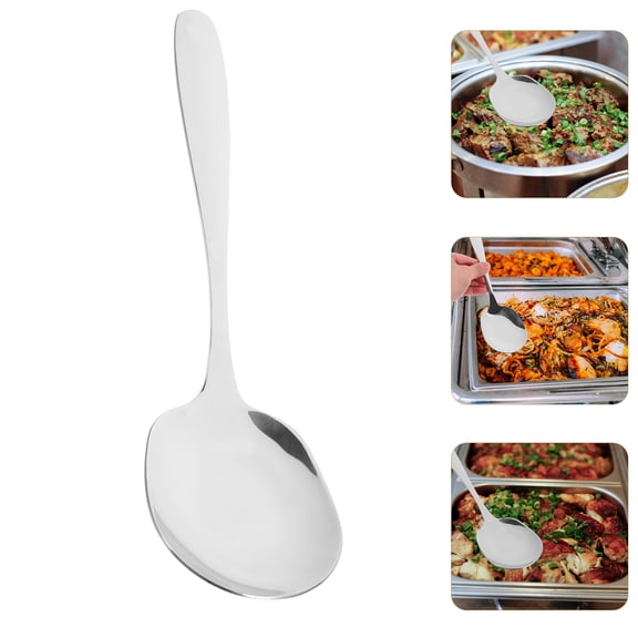 WEAVILUX Plated Serving Spoon for Food Serving in Restaurants, Hotels, and Homes - , Elegant, and Easy to Clean