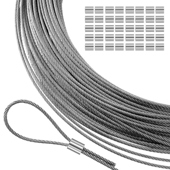 WEAVILUX Steel Cable Clamp Secure Connection for Indoor Decking Grey 1 Piece Wire Fastener