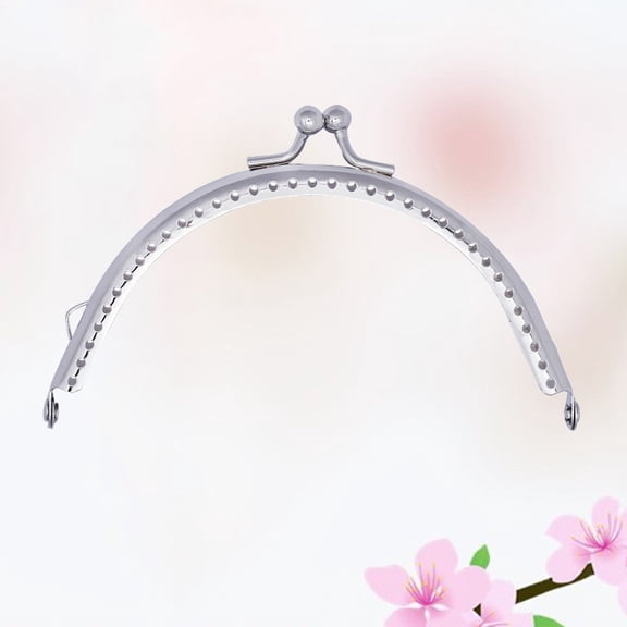 WEAVILUX Stylish Silver Clutch Frame Metal Lock for Purse Making with Rust Resistant Finish