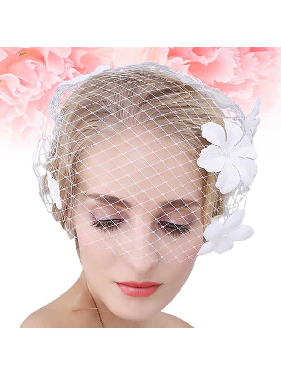Bridal Flower Veil White Tulle Hazy Beauty for Special Occasions