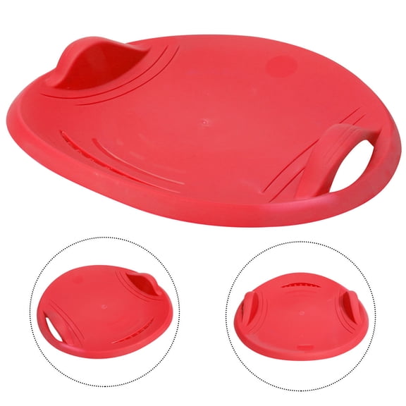 WEAVILUX Thick Plastic Ski Sled Slider with Non- Design and Control Handle for Outdoor Winter Fun Adults