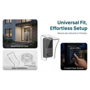 WEAVILUX Transparent Door Lock Rainproof Cover for Home Waterproof Outdoor Electronic Lock Protector
