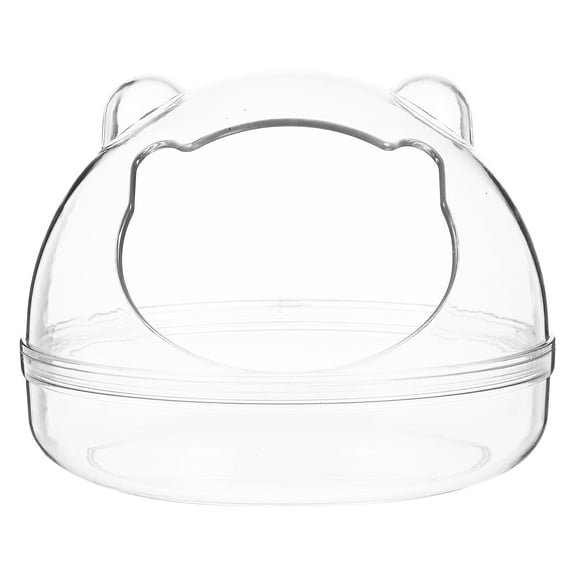 WEAVILUX Transparent Small Pet Bath Container with Multi Use Tub and Anti Skid Base