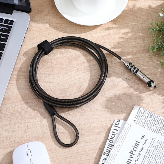 WEAVILUX USB Lock for Laptop Notebook Computer Protection Black ABS Rubber