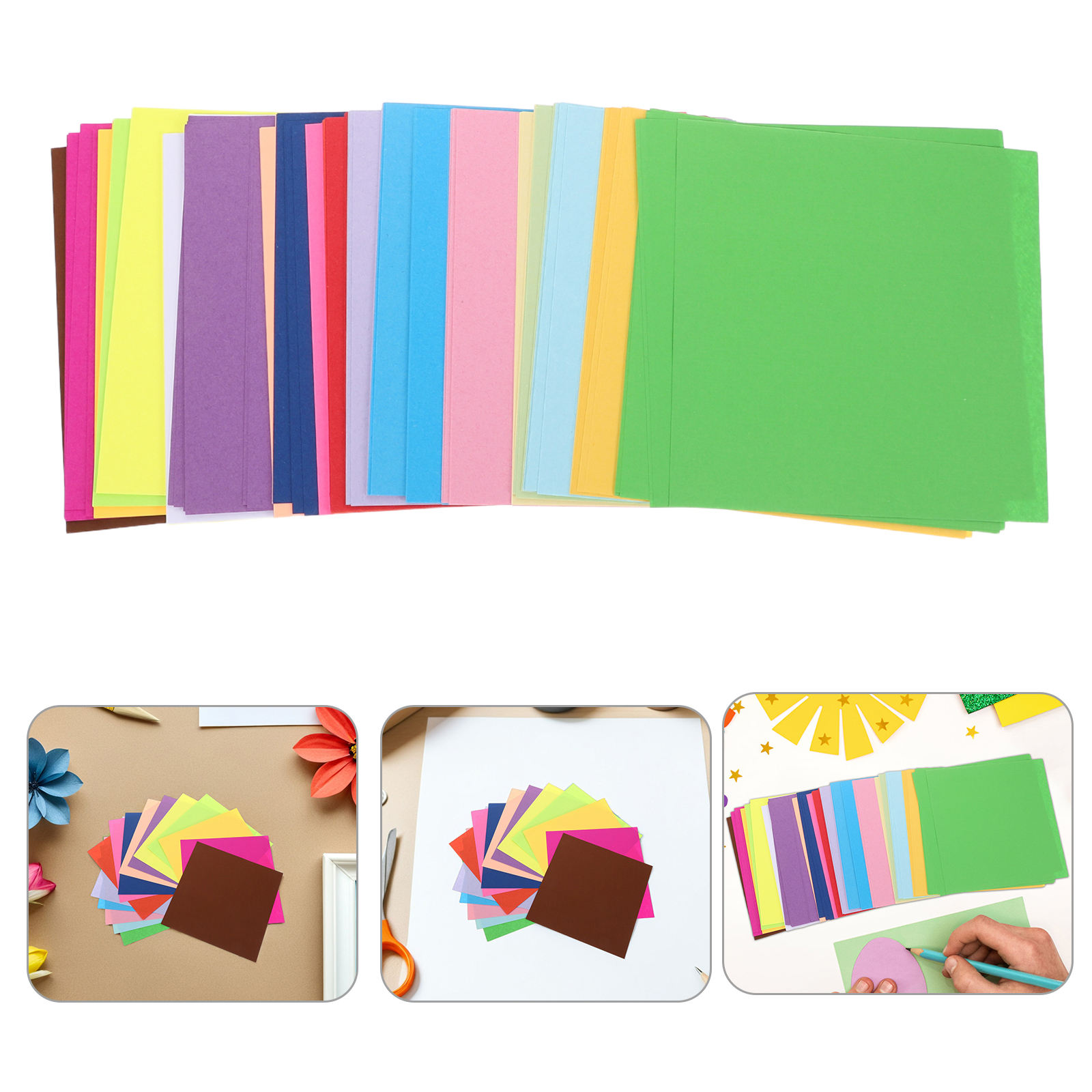WEAVILUX Assorted Color Origami Paper Bulk Easy Fold Recycled Paper for Creative Handwork and Craft Projects