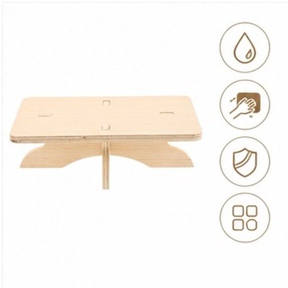 WEAVILUX Wooden Platform for Small Pet Cages, Non- Stable Perch Shelf, Hamster Rat Chinchilla Gerbil Accessory