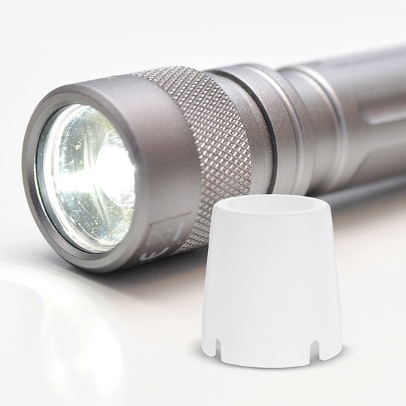 WEAVILUX White Plastic Flashlight Diffuser Cap Dome Cover for Reading