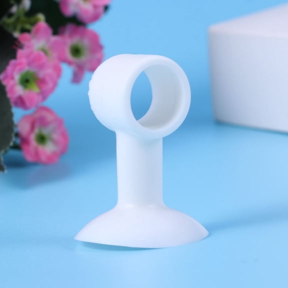 WEAVILUX Silicone Door Stopper and Wall Guard, Easy to Install, Fits All Doors, White, 5 Pieces for Home Safety