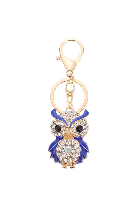 Cartoon Owl Keychain Rhinestone 1Set Everyday Use for Kids