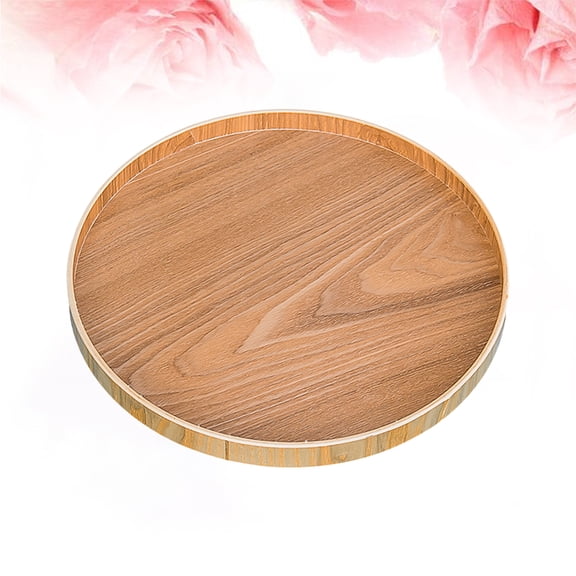WEAVILUX Wooden Tea Board Serving Plate Japanese Style Light Brown Household Kitchen Tableware 1 Set