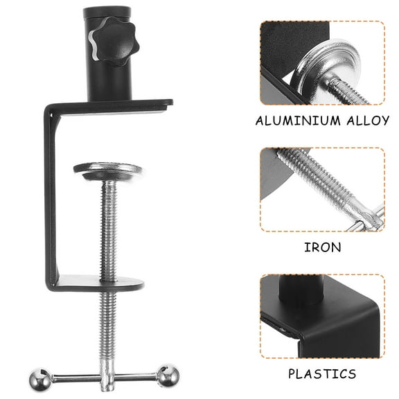 WEAVILUX Adjustable Table Mount Clamp for Desk Lamps, Monitors, and Home Office Use, Sturdy and Design