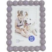Mainstays Hazy Purple Bubble Beaded 5x7 Picture Frame Matted to 4x6, Purple Photo Frame for Wall, Tabletop Display