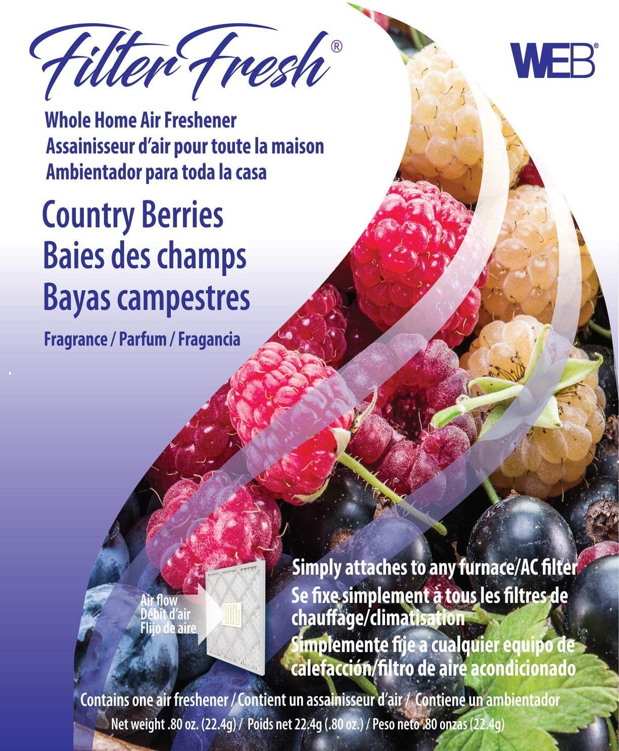 Web WMULB Air Freshener FilterFresh Country Berry Scent 0.8 oz Gel