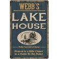 thumbnail image 1 of WEBB'S Lake House Blue Cabin Home Decor Gift 8x12 Metal 108120038137, 1 of 1