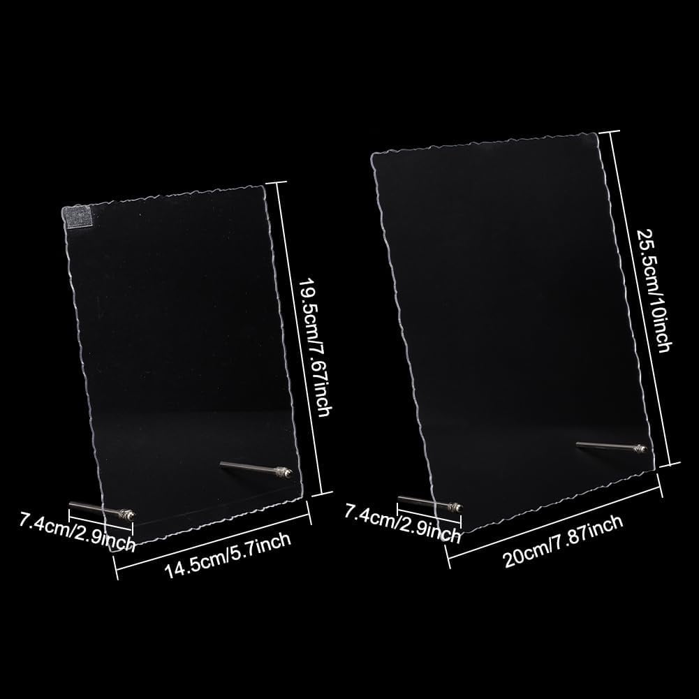 WEBEEDY 2 Sets 2 Styles Rectangle Transparent Acrylic Nail Art Display ...
