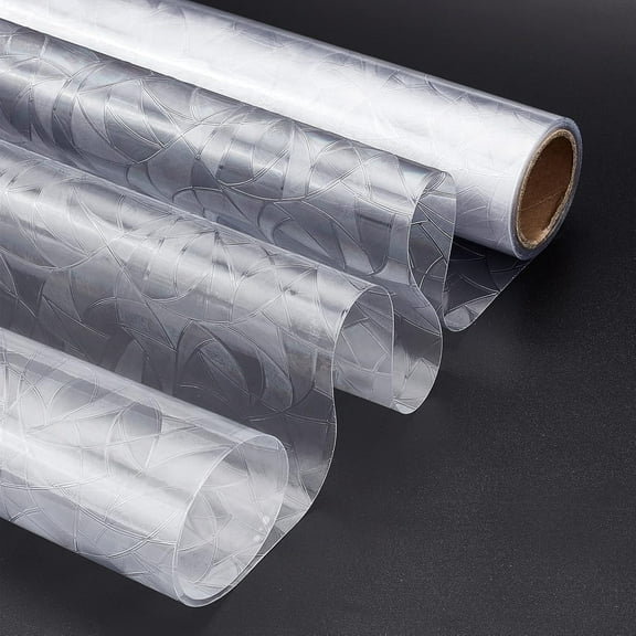 WEBEEDY Translucent PVC Window Privacy Film Stickers Static Cling Frosted Rainbow Window Coverings 3D Sun Blocking for Glass Clear 30cm about 2.18yards(2m)/roll