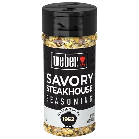 Weber Savory Steakhouse Seasoning Blend, 6.1 oz Bottle