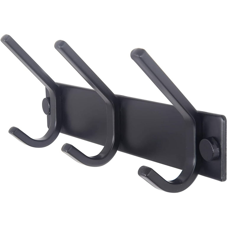 WEBI Coat Rack Wall Mounted 3 Coat Hooks for Hanging Coats Heavy Duty Metal Hook Rack Hook Rail Wall Coat Rack with Hooks Coat Hanger Wall Mount for Clothes Entryway Jacket Black Walmart