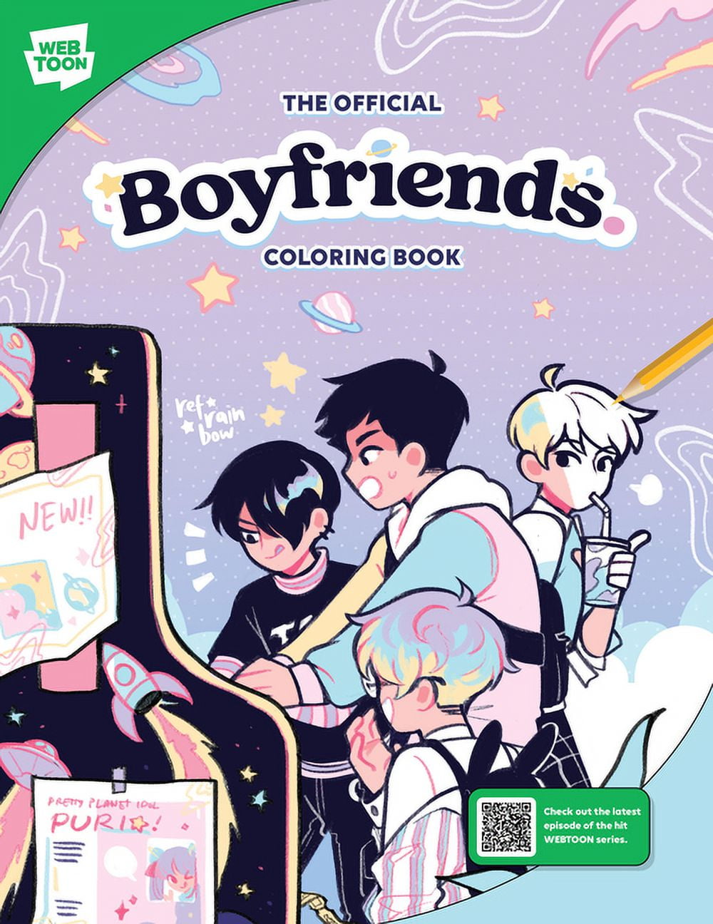 Webtoon The Official Boyfriends. Coloring Book: 46 Original Illustrations to Color and Enjoy, (Paperback)