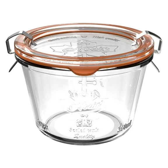 WECK 743 Mold Jar - Sourdough Starter with Wide Mouth - Suitable for Canning and Storage - 1 Sourdough Jars with Glass Lids, Gaskets and Clips