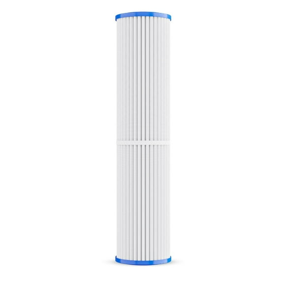 WECO 10MPLWCT4520 Pleated Polyester 10 Micron 4" X 20" Sediment Filter Cartridge for Particulate Filtration - Made in U.S.A.