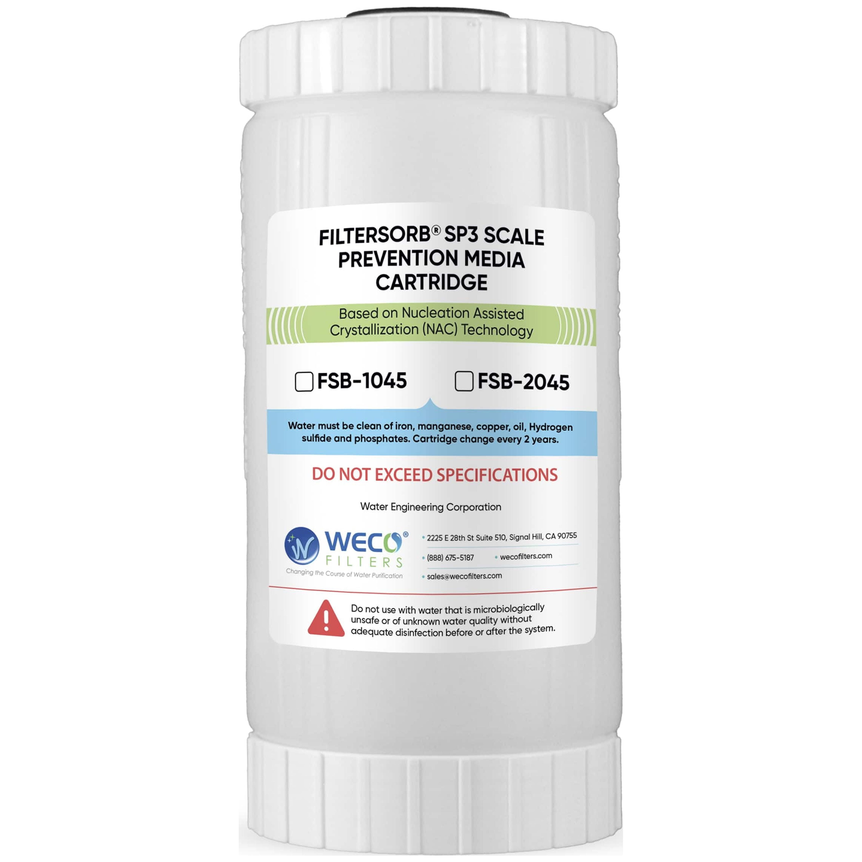 WECO FSB1045 Filtersorb SP3 4 ½ " x 10" Filter Cartridge for Scale