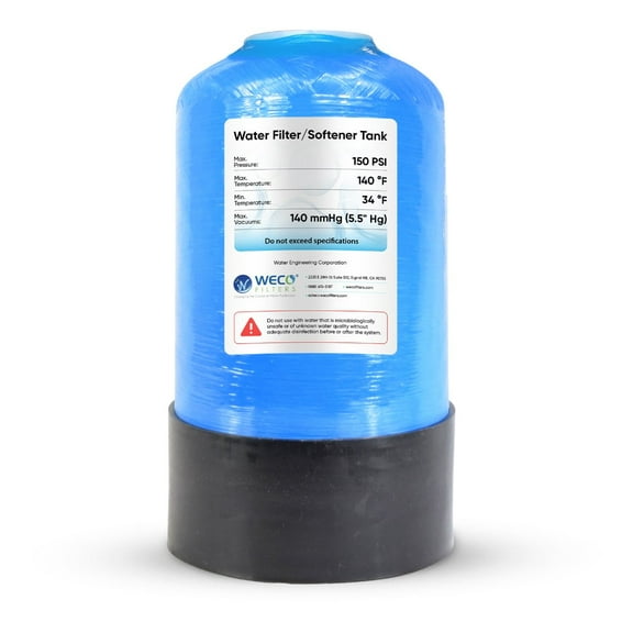 WECO Mineral Tank for Water Softener / Filter Applications 9" Diameter x 17" Height with 2.5" Standard Top Port